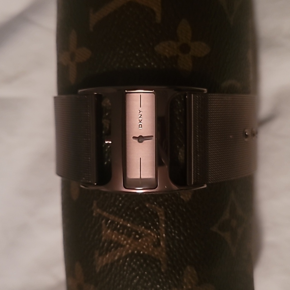 Bold Copper DKNY Watch Mesh Band Rectangular Face 230701